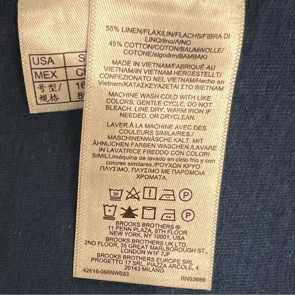Brooks Brothers Linen/Cotton Blend Cap Sleeve Polo Shirt - Picture 9 of 11